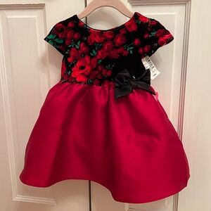 Baby Children’s Place velvet and satin dress. Size 12-18 months. New
